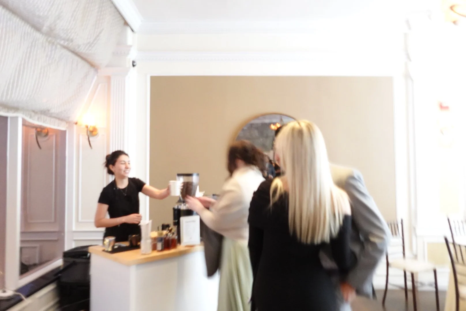 Mobile Barista offering delicious espresso based brinks in a wedding in Queens, NY