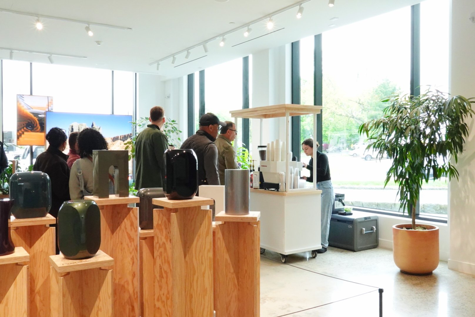 mobile barista performing delicious coffee to every guest