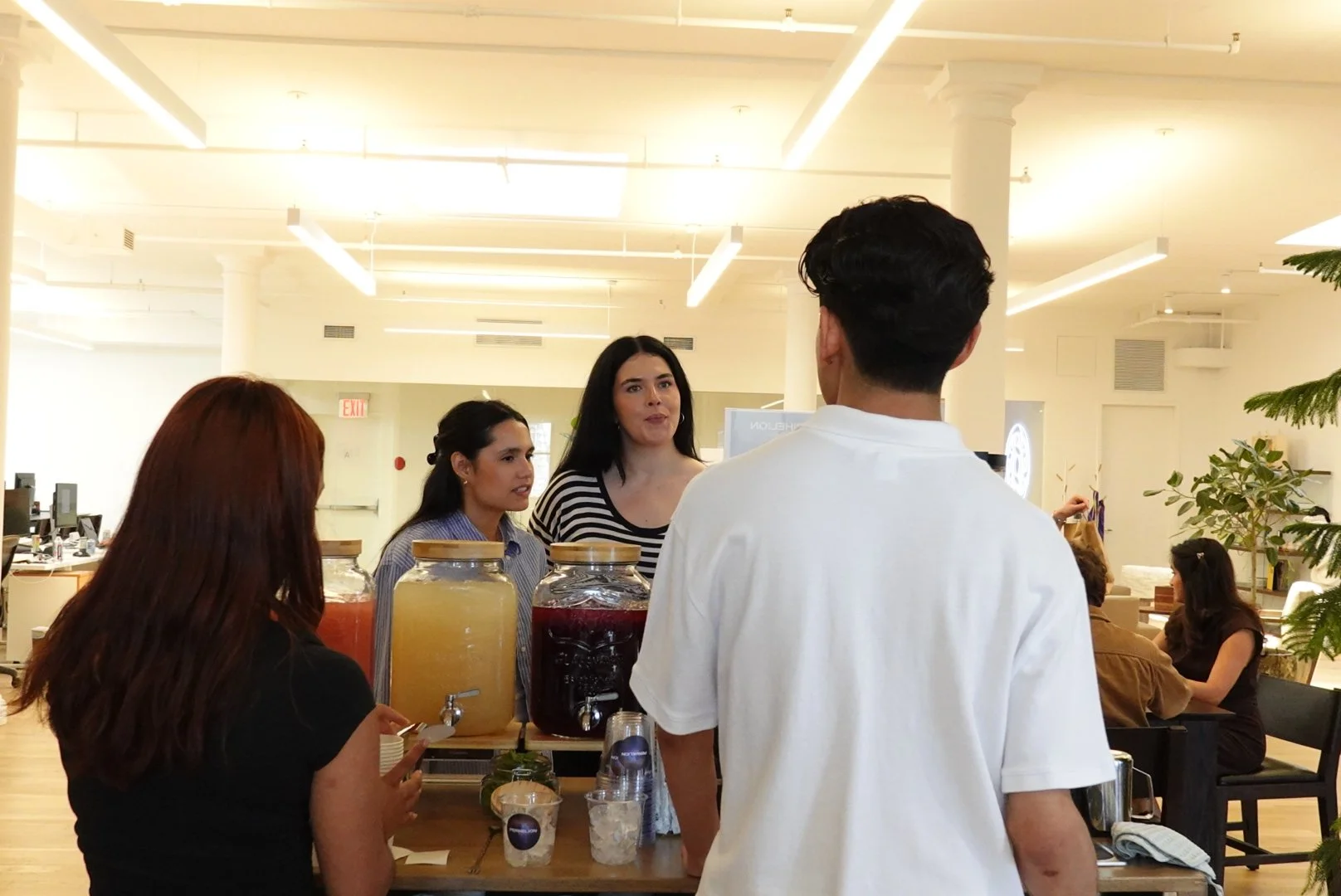 mobile baristas interacting with guests at an employee appreciation event