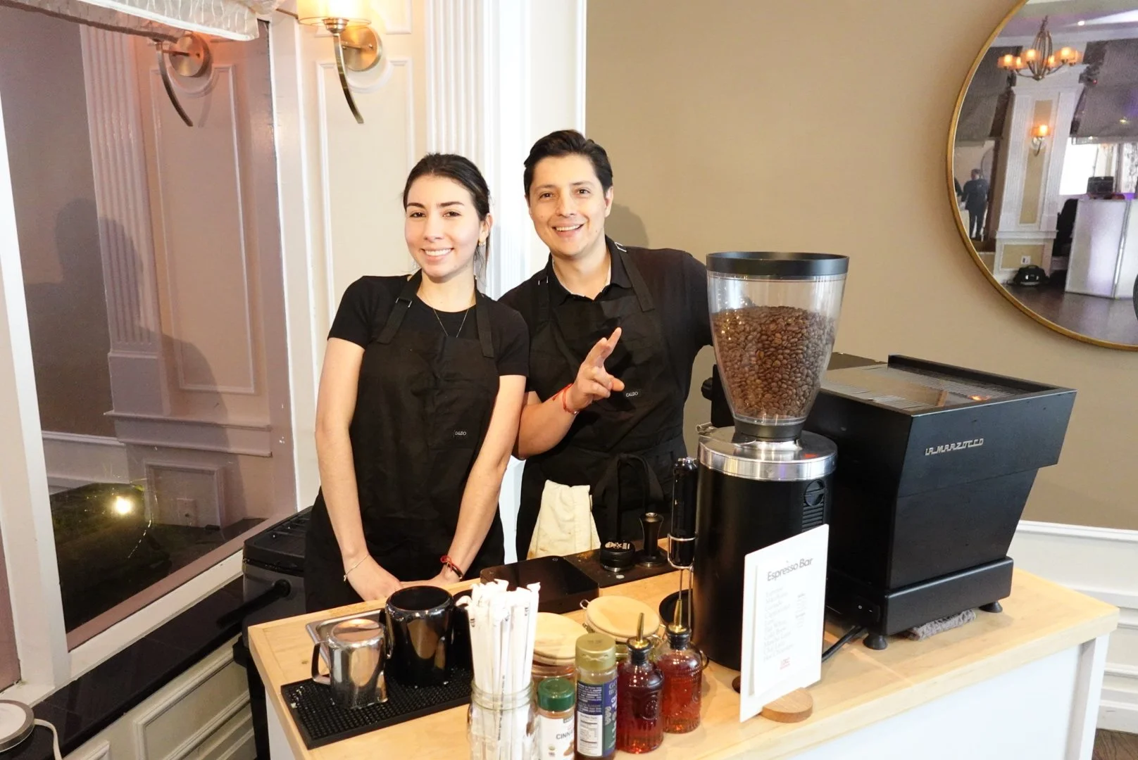 Mobile Barista team preparing a wedding coffee service !