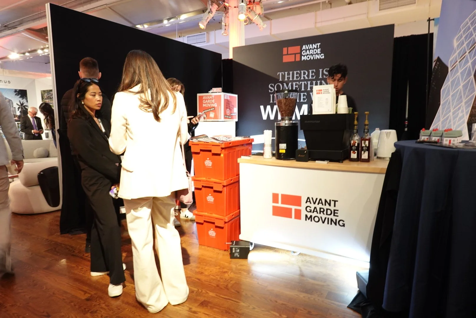 mobile espresso bar at a conference