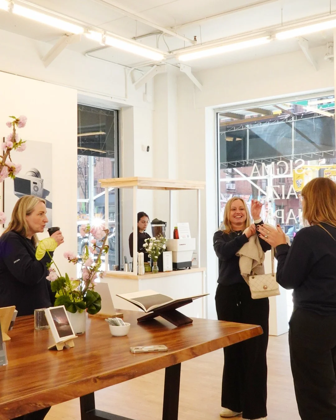 mobile coffee cart in a pop up in SoHo, New York City