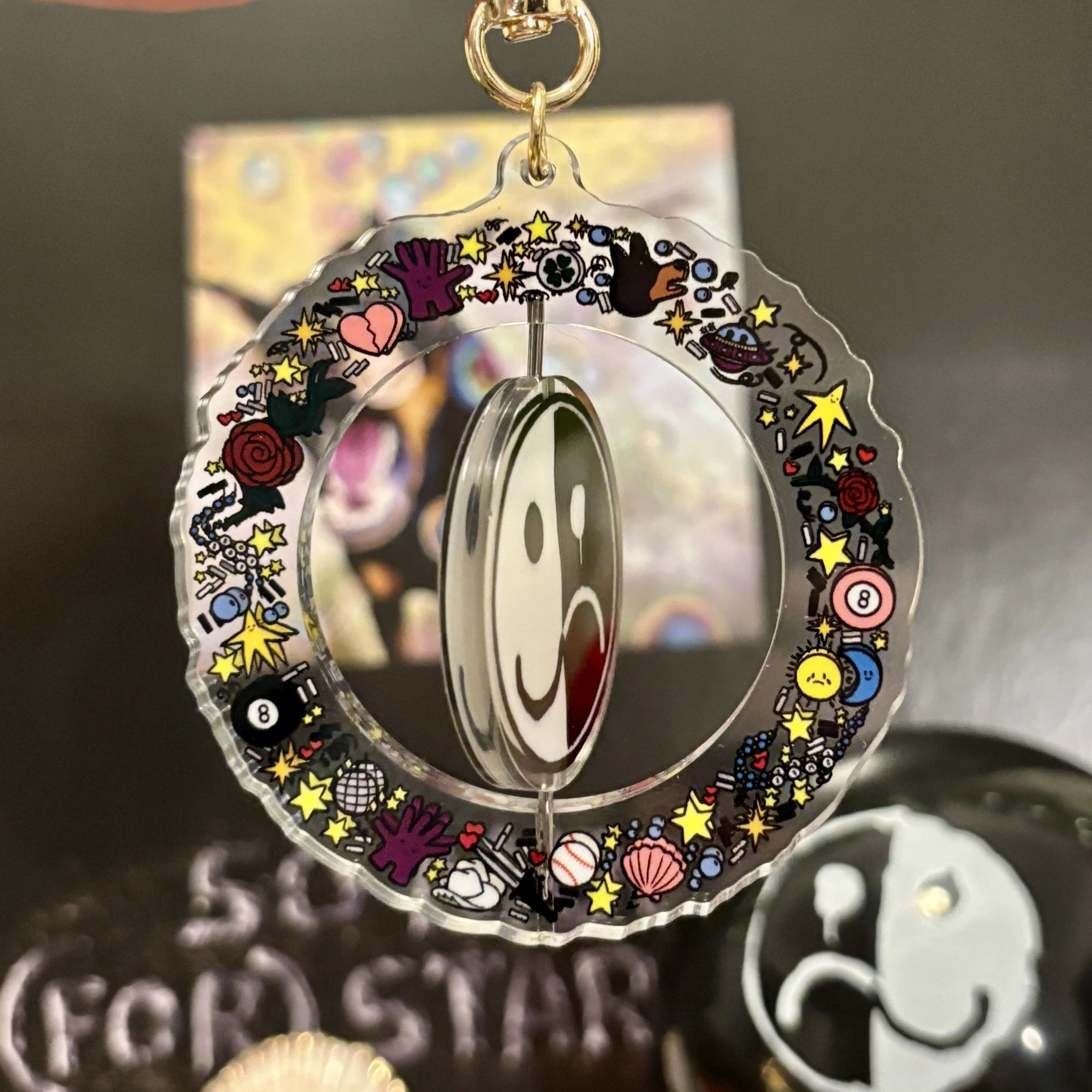 Stardust Spinner Acrylic Keychain