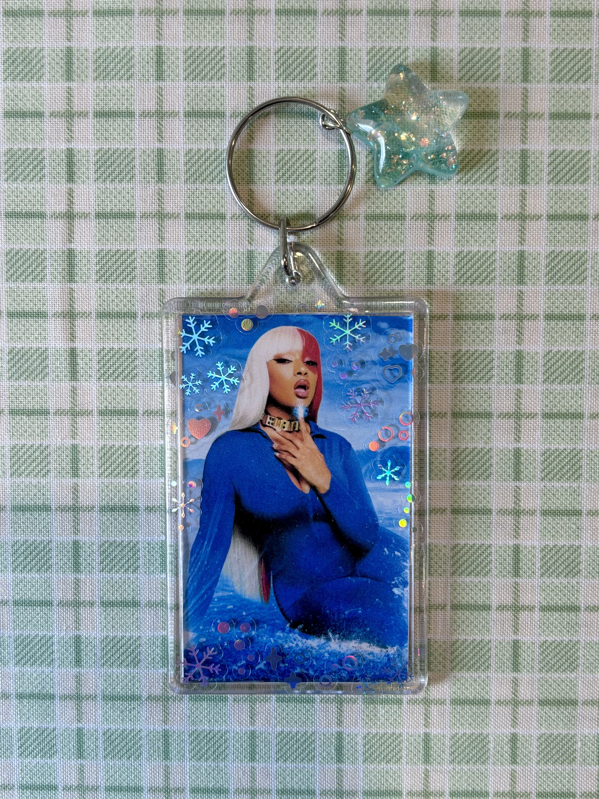 Megan Thee Stallion MHA Photo Card Keychain