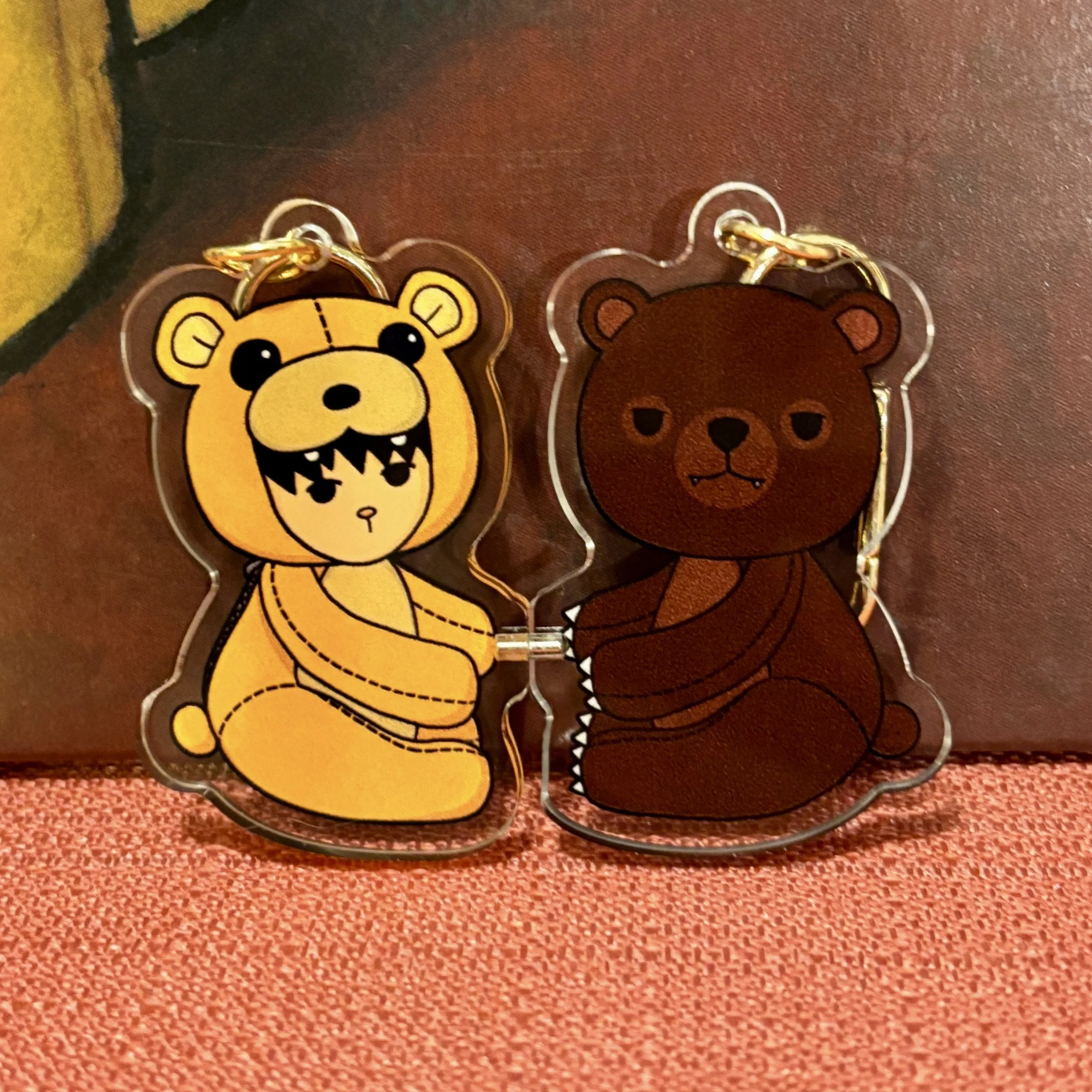 Folie Teddy Bear Acrylic Keychains