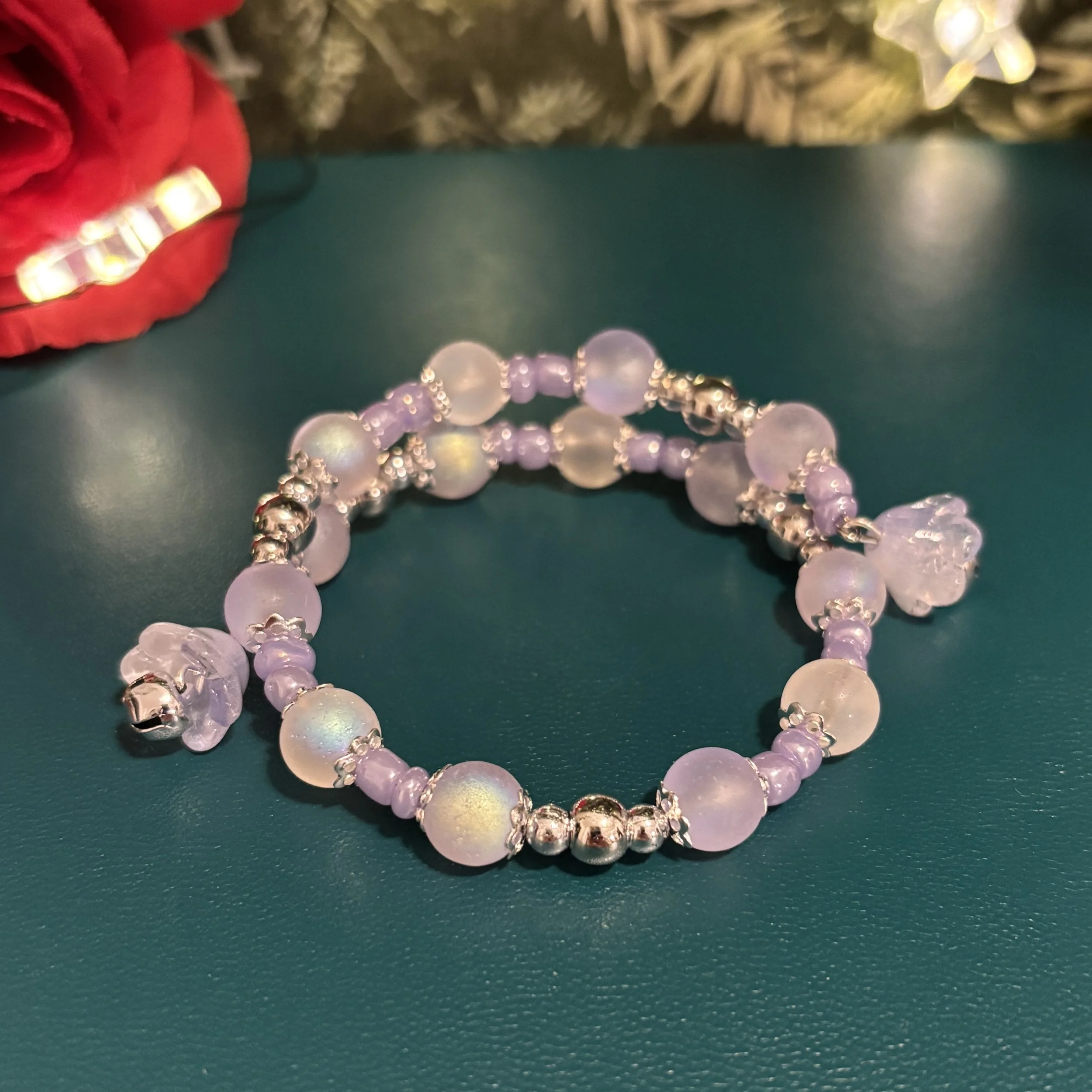 Lavender Blossom Wrap Bracelet