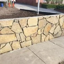 Completed retaining wall