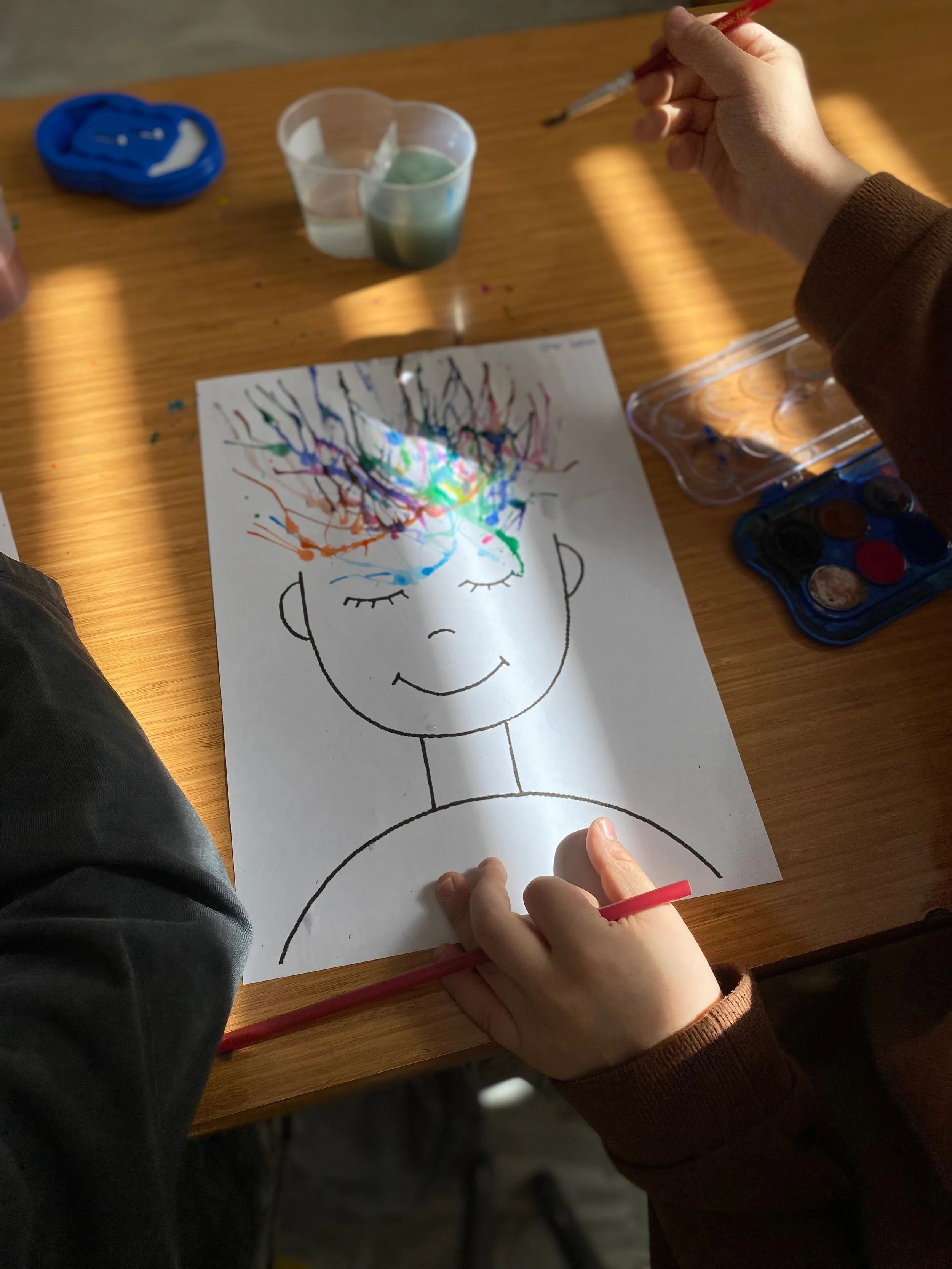 Teen processing high-functioning anxiety through art therapy in Carlsbad