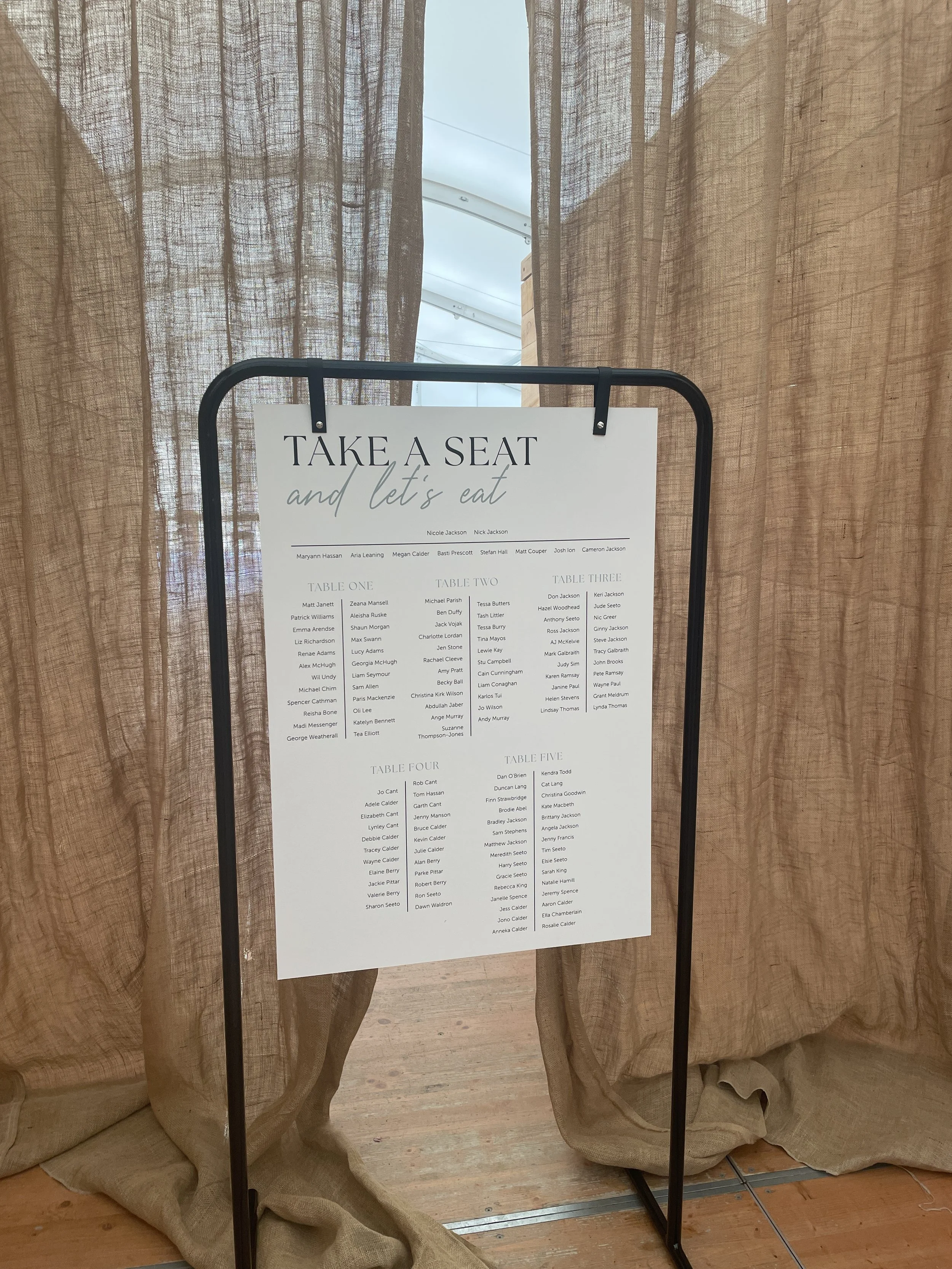 Wedding Table Seating