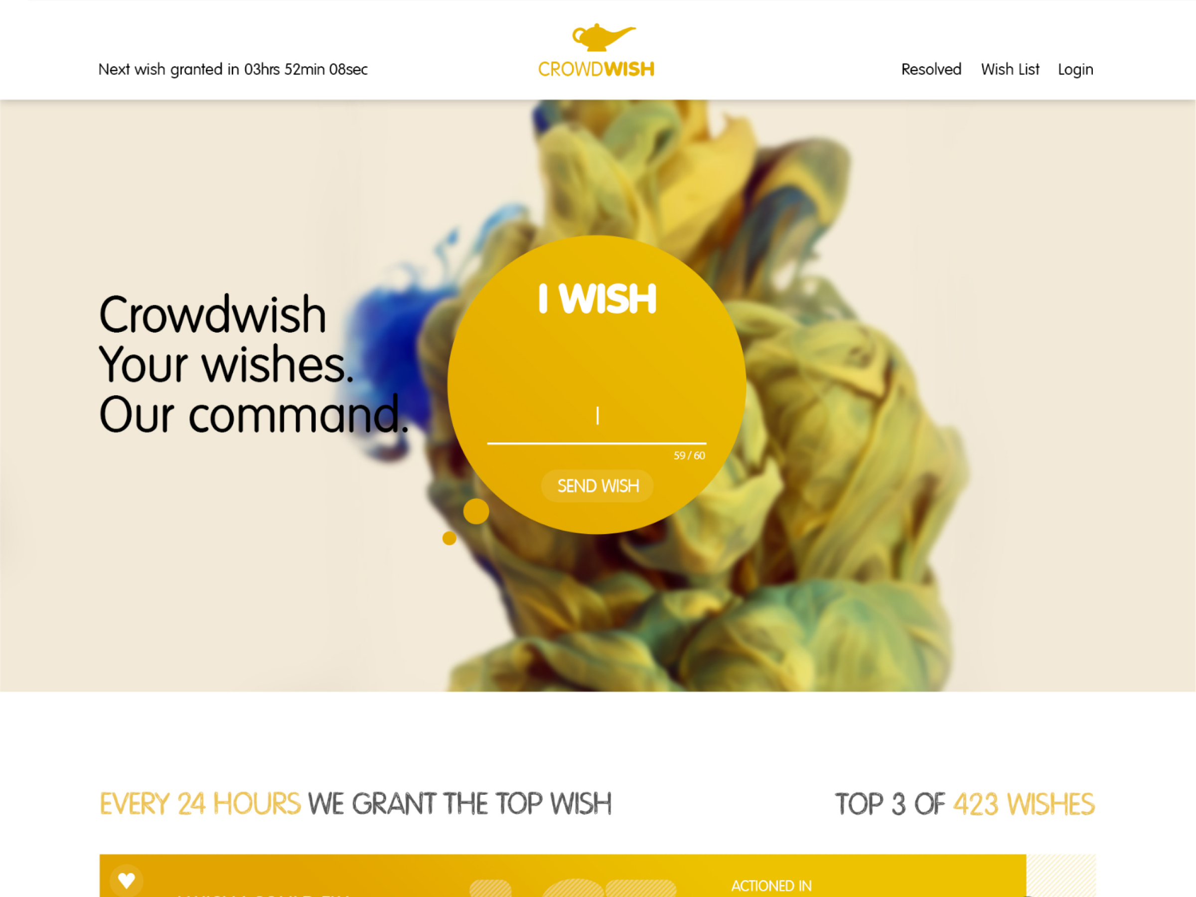 Crowdwish App Screen