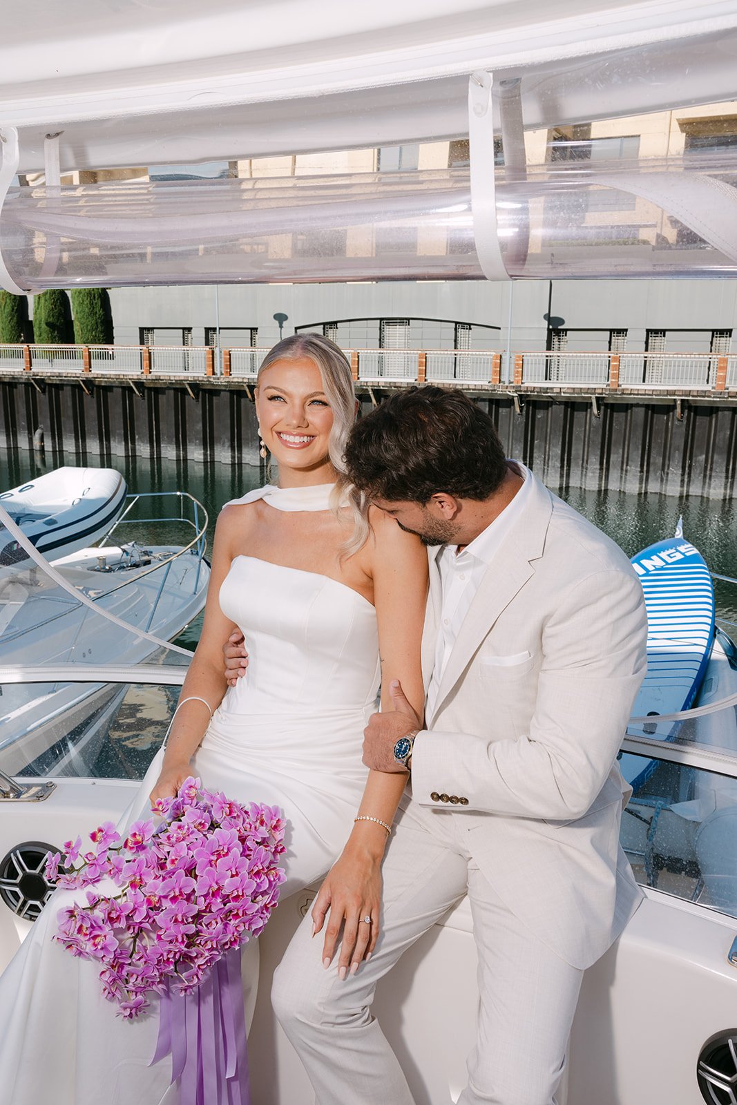 Luxury bridal floral bags and accessories styled for editorial wedding shoot