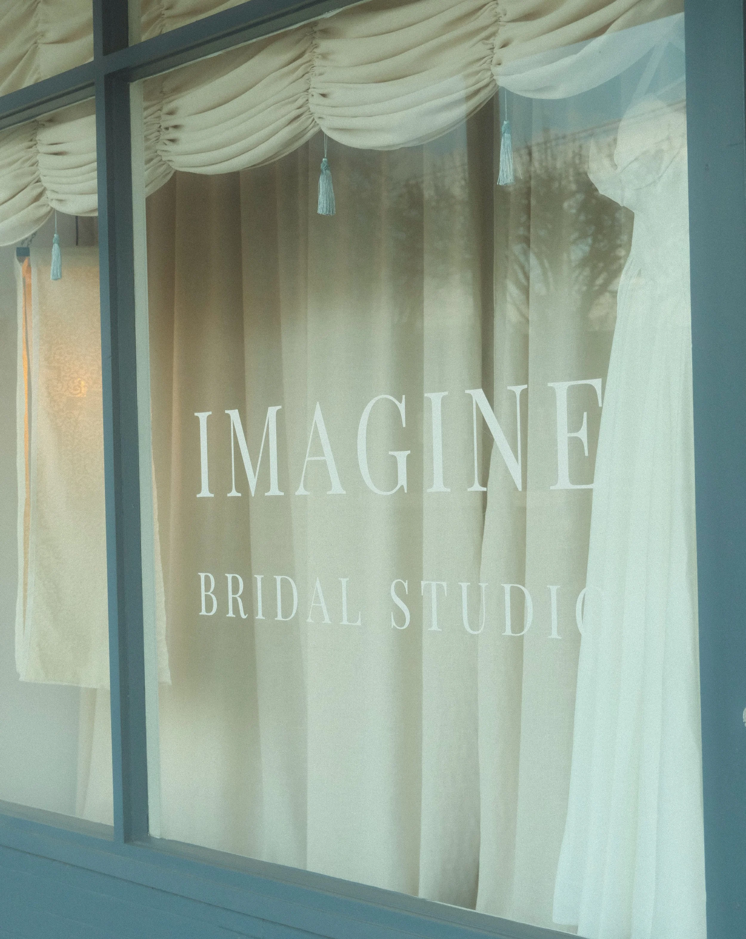 Imagine Bridal Stickers on window on payneham road 