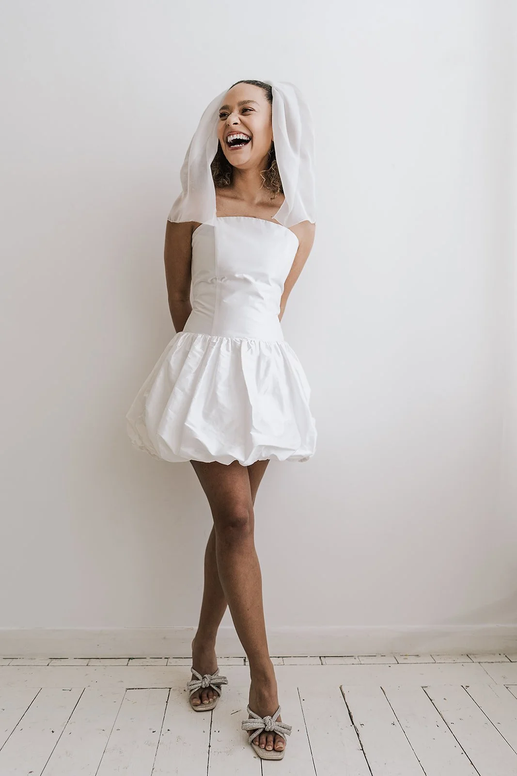 Chalk Chiffon Veils Soft chiffon Pop Ivory 100% silk
