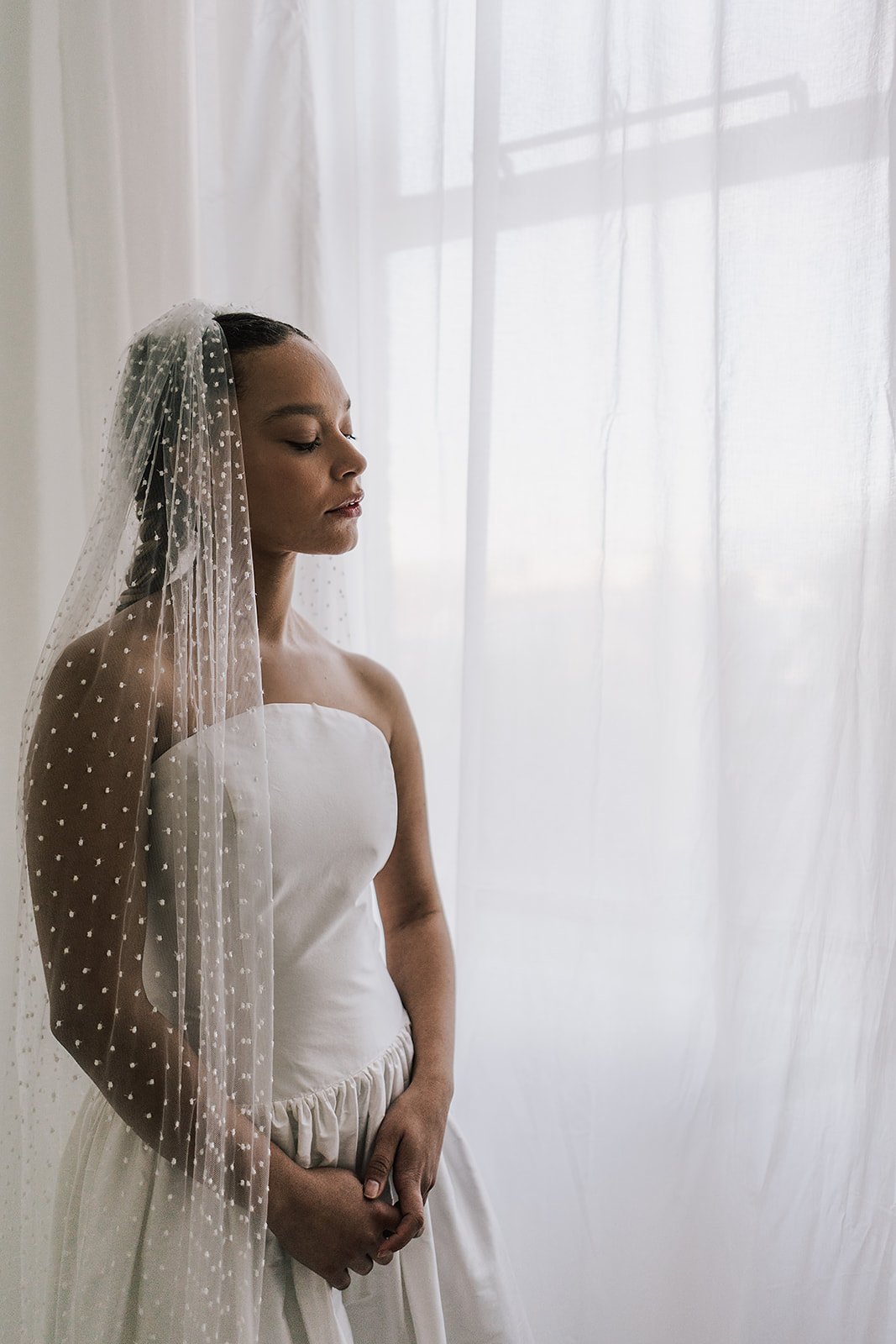 Petite Spot Veil soft French illusion tulle
