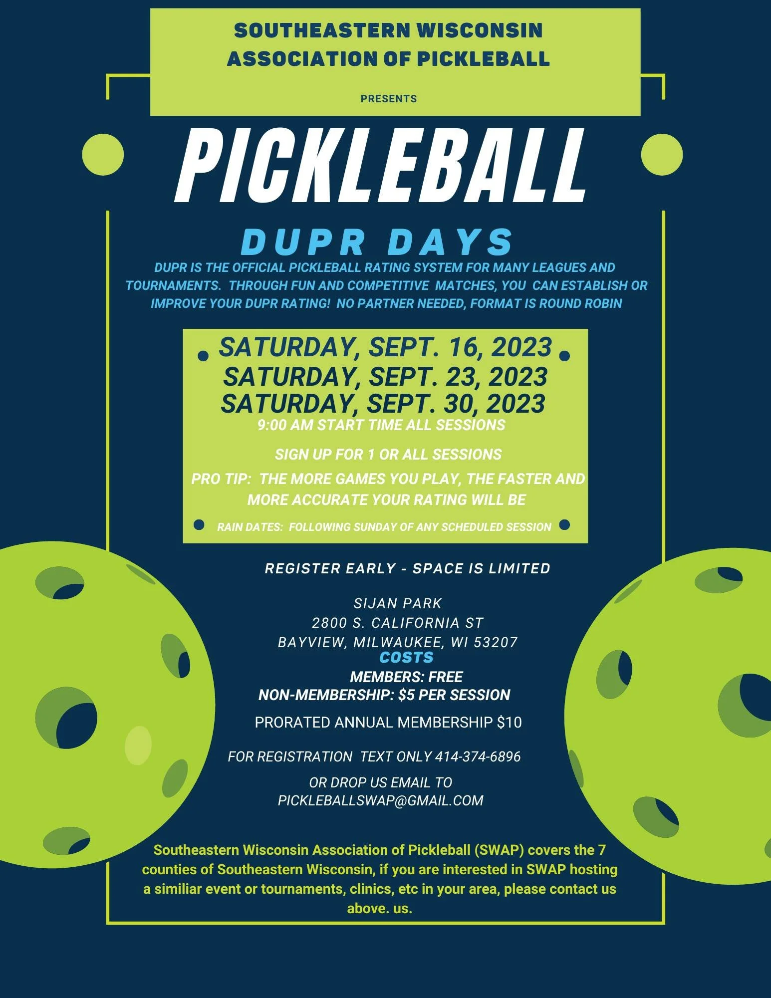 Events — Southeastern Wisconsin Association of Pickleball