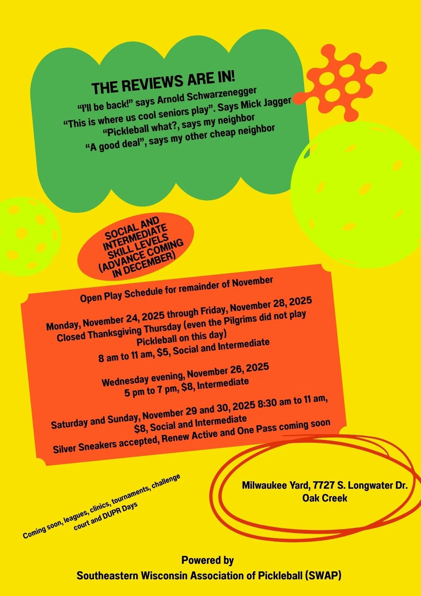 Weekend Open Play – Social &amp; Intermediate