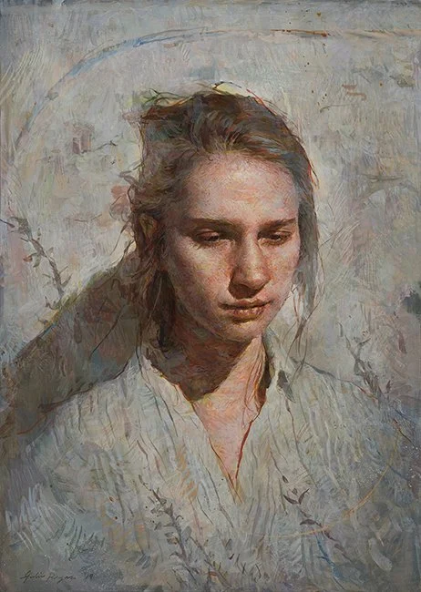 Milk and Honey - egg tempera painting by fine artist Julio Reyes