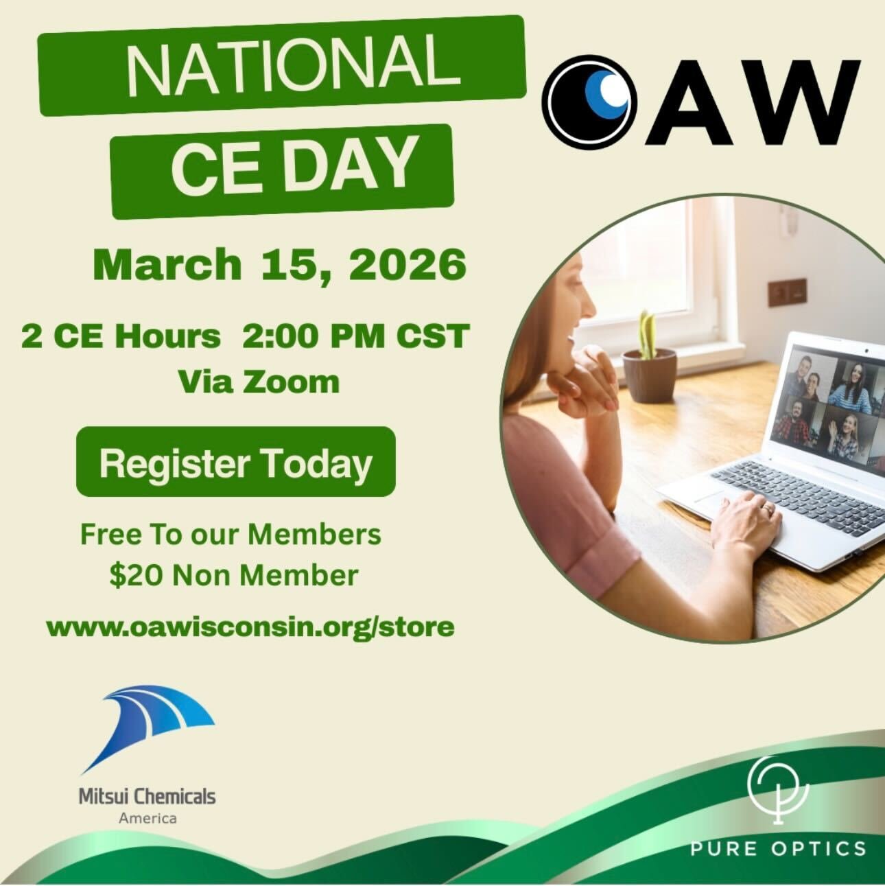 National CE Day - Abbe Value and Refractive Index / Case Studies of the Rich and Famous - OAW Member Pricing