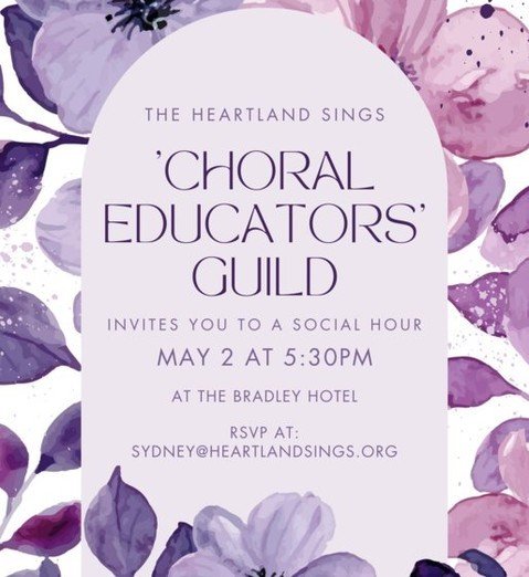 Calling All Fort Wayne Choir Directors! 

Heartland Sings invites you to our final Guild meeting for the school year. We welcome you to bring along any choral educators you think would benefit from this event, as the more voices and perspectives we c