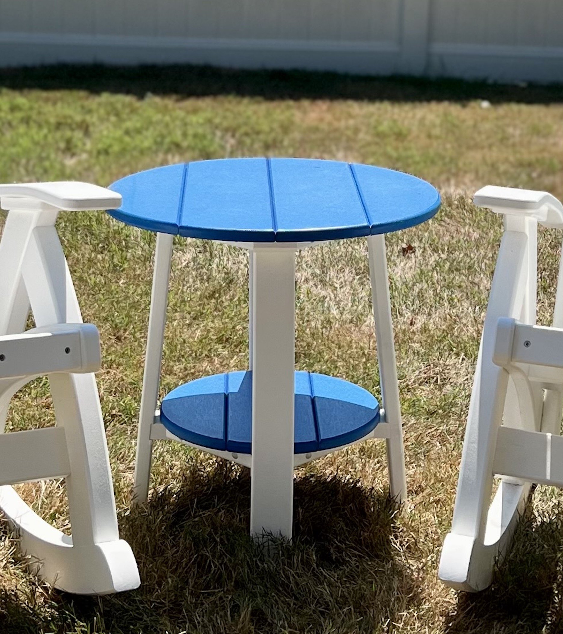 Deluxe End Table 22″ - Patriot Blue and White - Made in America
