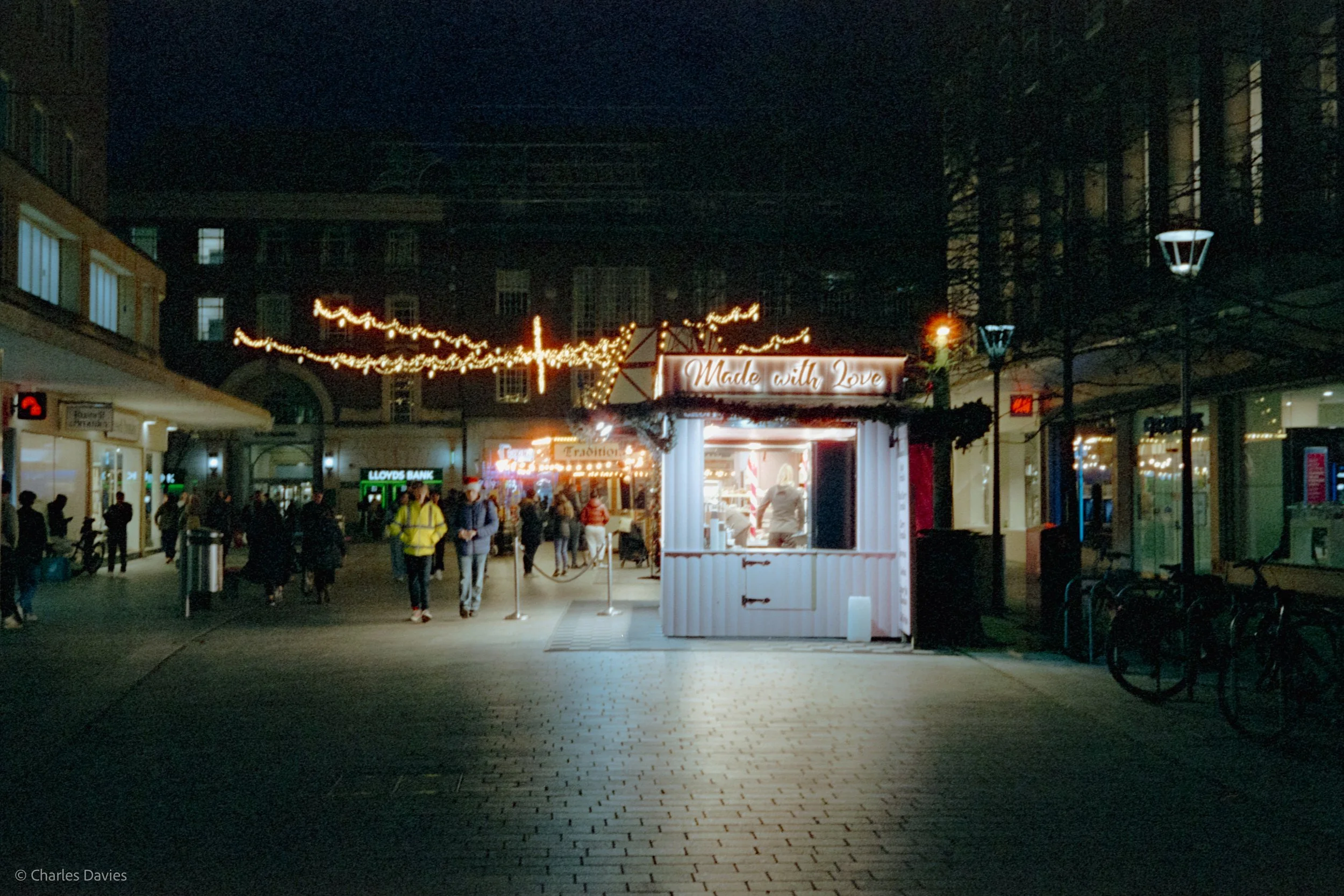 Roll 16 - 2024 - Europe - United Kingdom - Exeter - Cinestill 800T - Olympus 35DC - 35mm - Film - Colour - Night time 