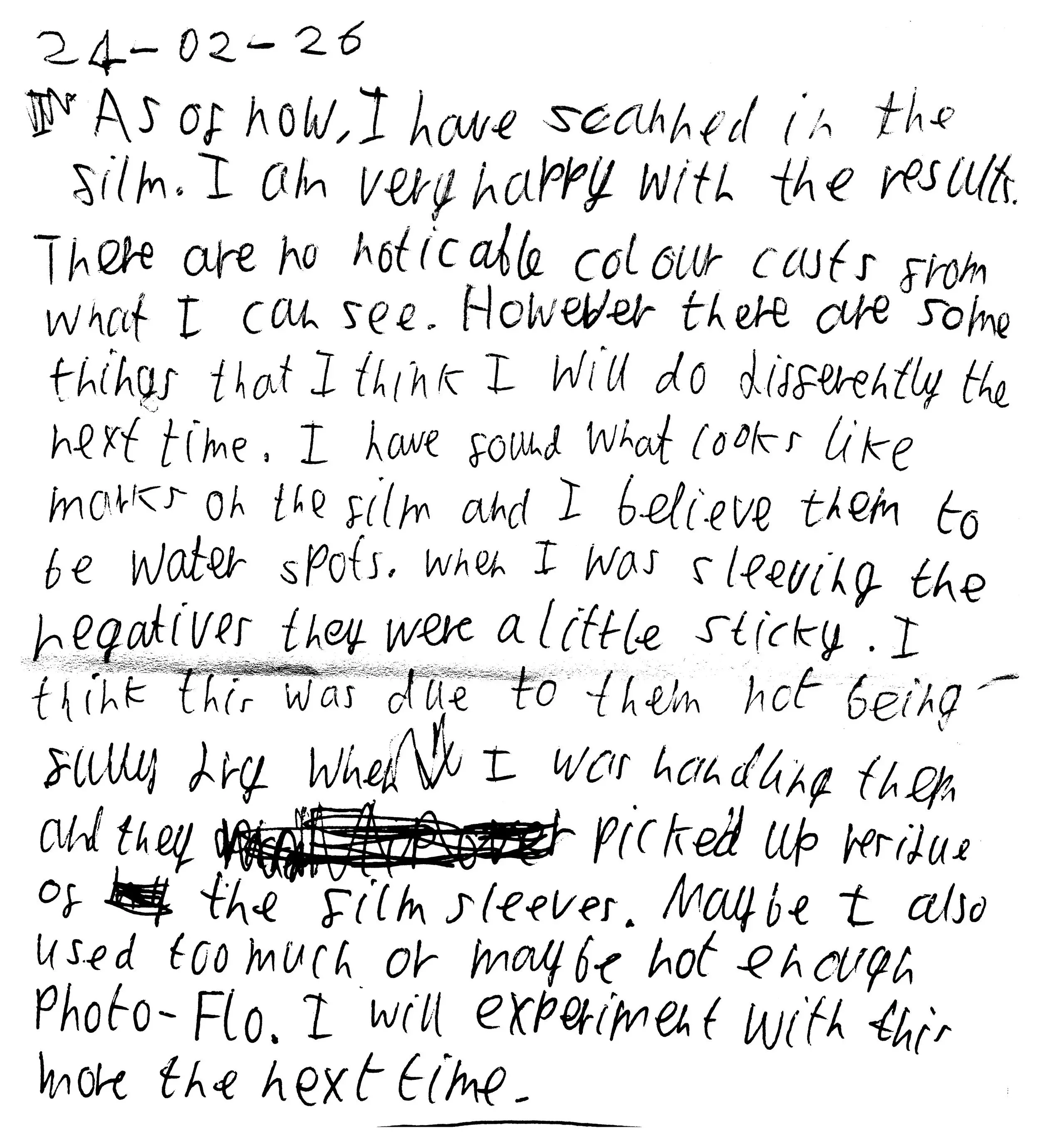 Post-Developing Thoughts  