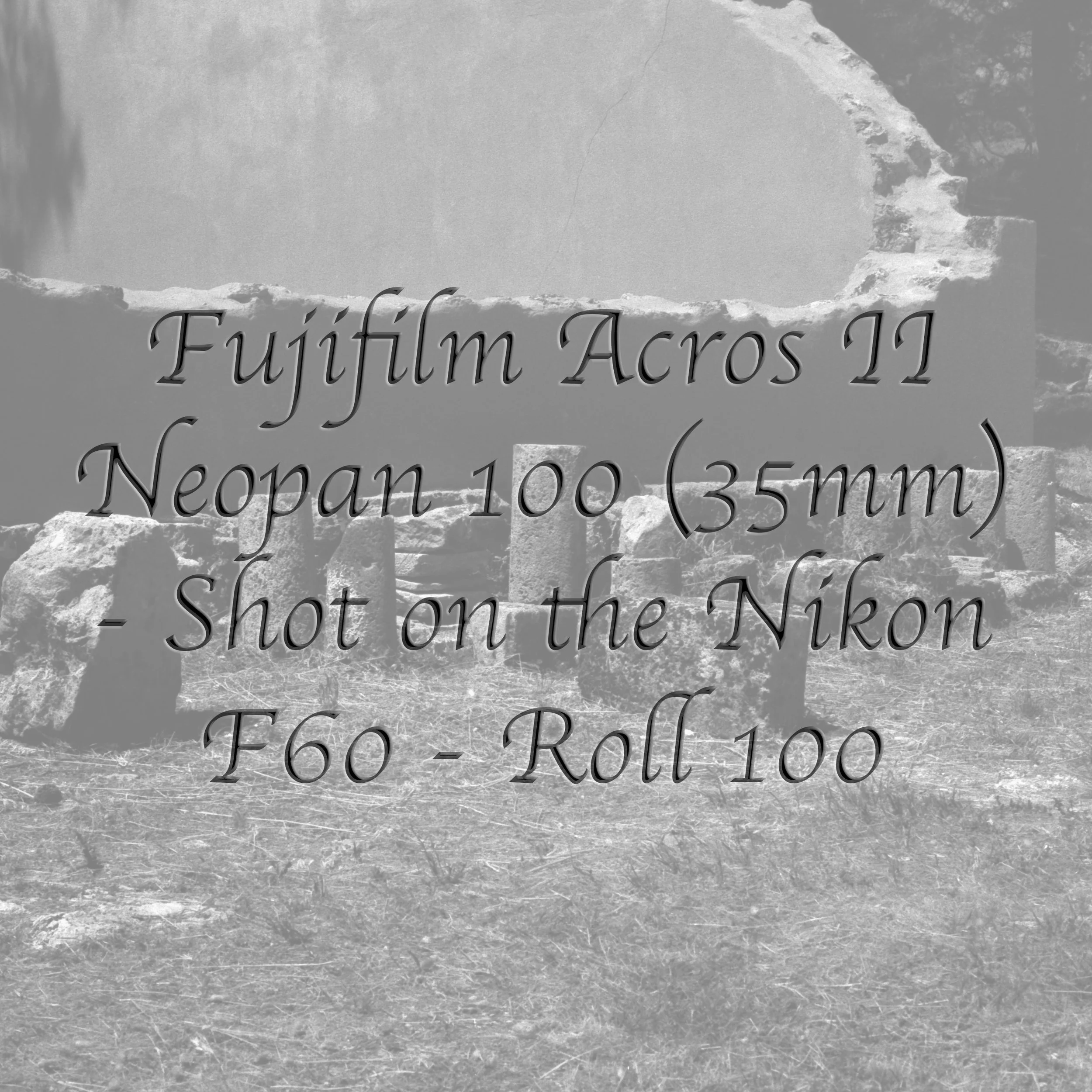 Fujifilm Acros II Neopan 100 (35mm) - Roll 100