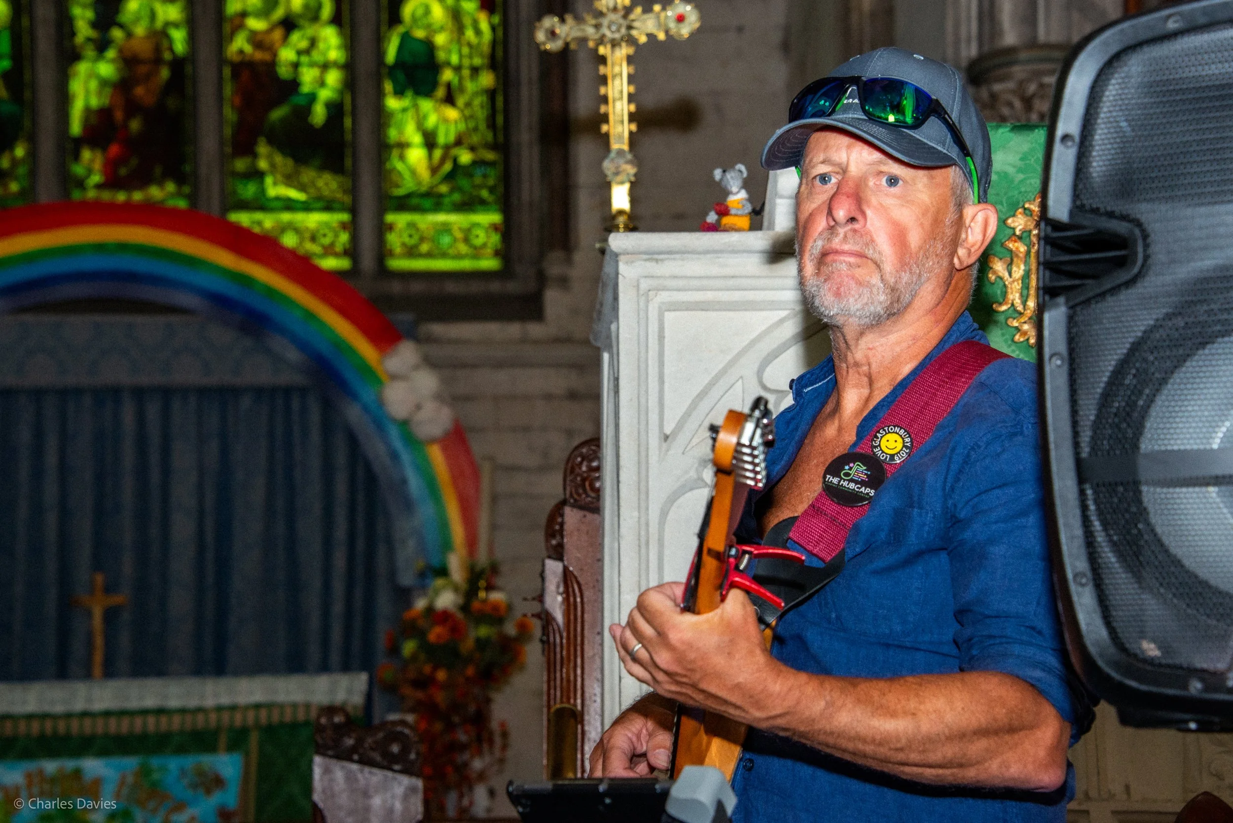 The Hubcaps, a local band in Axminster playing live at St. Michael's Church in Beer Devon