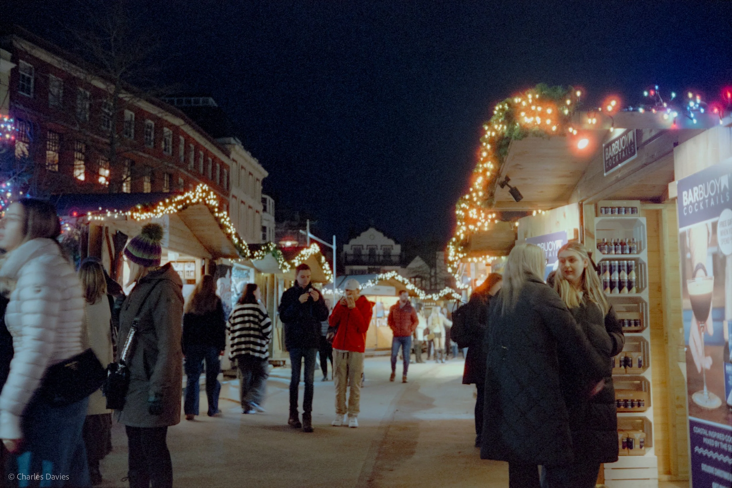 Roll 16 - 2024 - Europe - United Kingdom - Exeter - Cinestill 800T - Olympus 35DC - 35mm - Film - Colour - Night time 