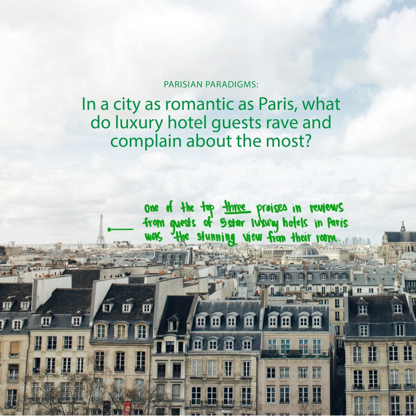 and complaints! Our latest analysis of top Parisian luxury hotels reveals what guests love&mdash;and what they don&rsquo;t. 🇫🇷

💬 Room size is a common complaint (especially from UK, US, Netherlands, and Saudi travelers), but the Parisian charm in