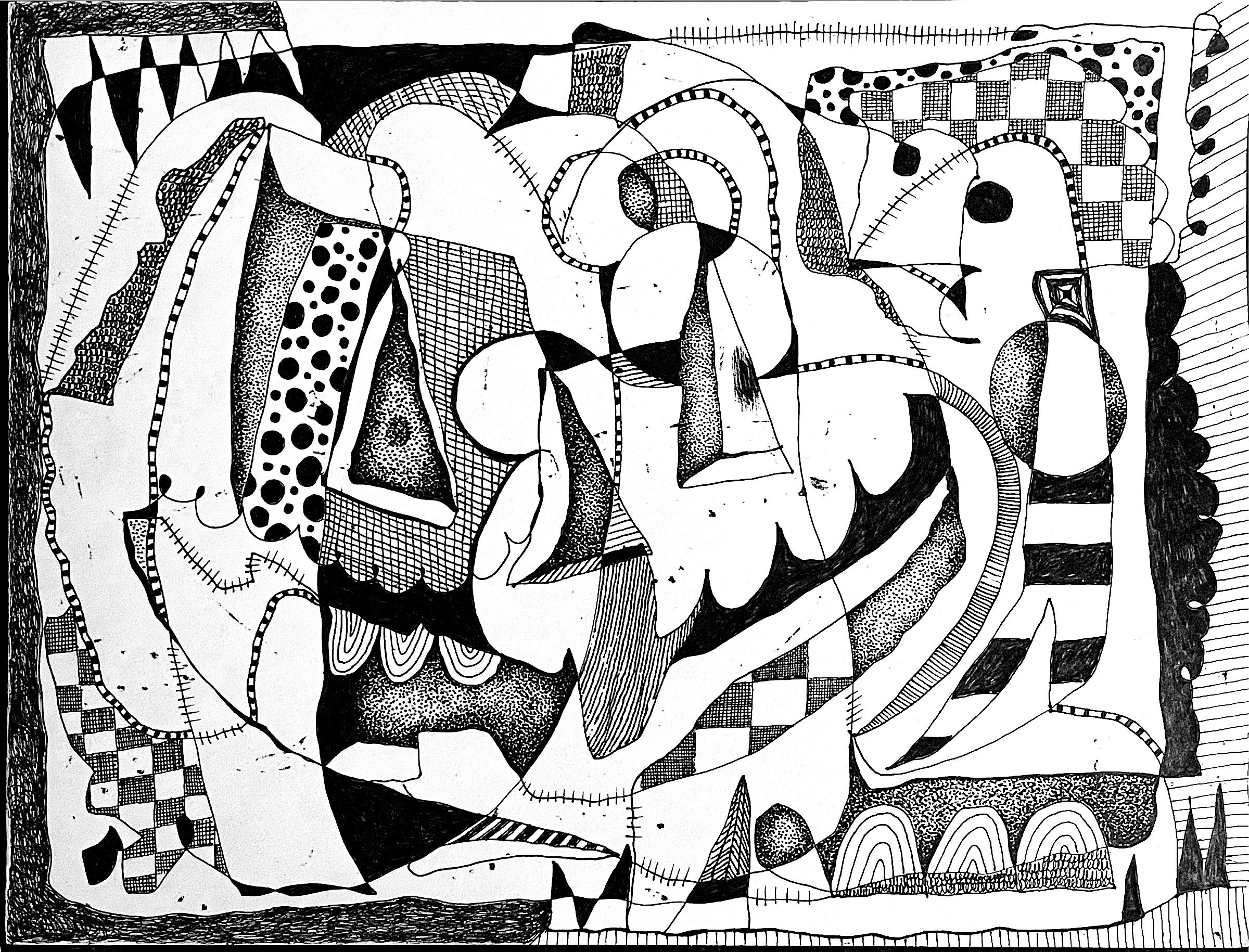 "Pumkin," 2026, Ink on Paper - 9" x 12"