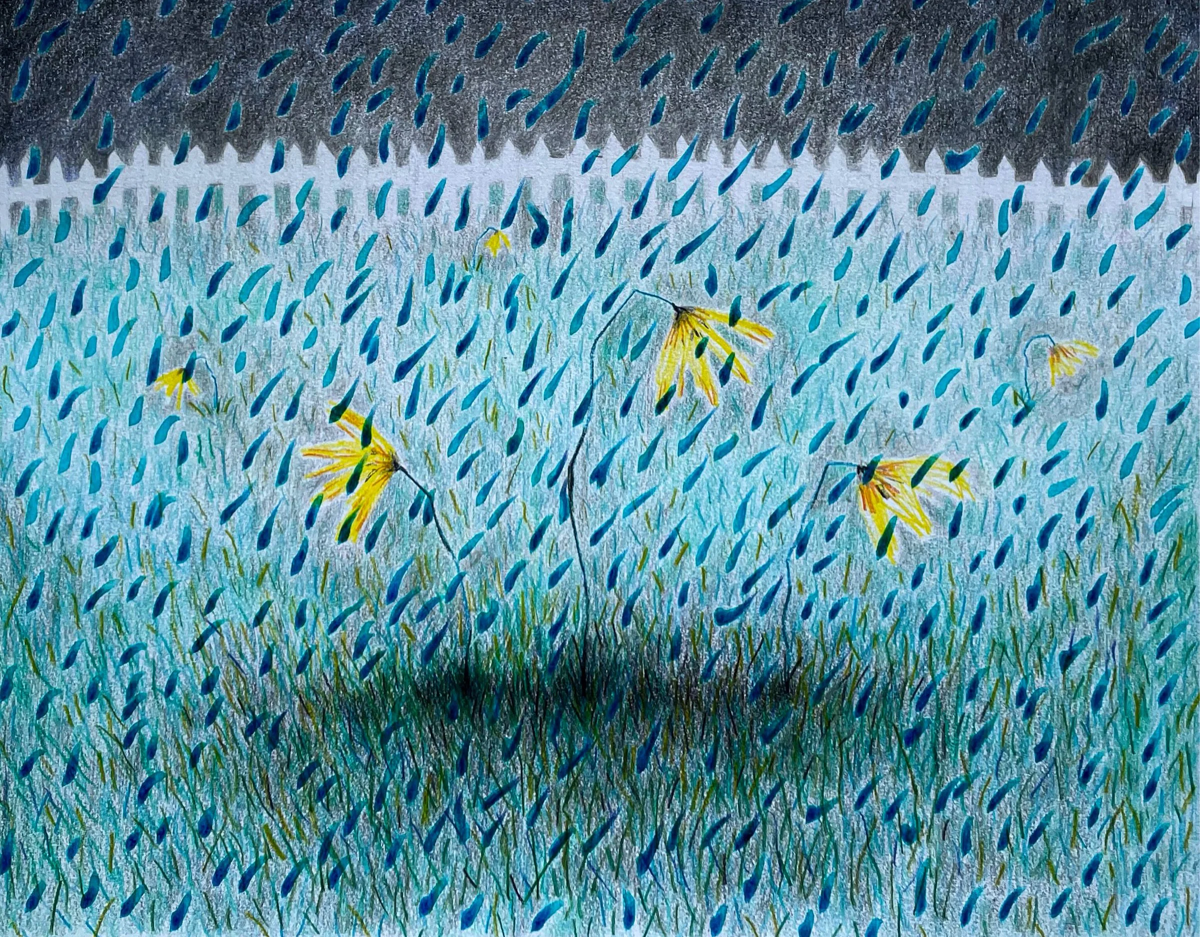 "In Fertile Soil," 2025, Colored Pencil on Paper - 11" x 14"