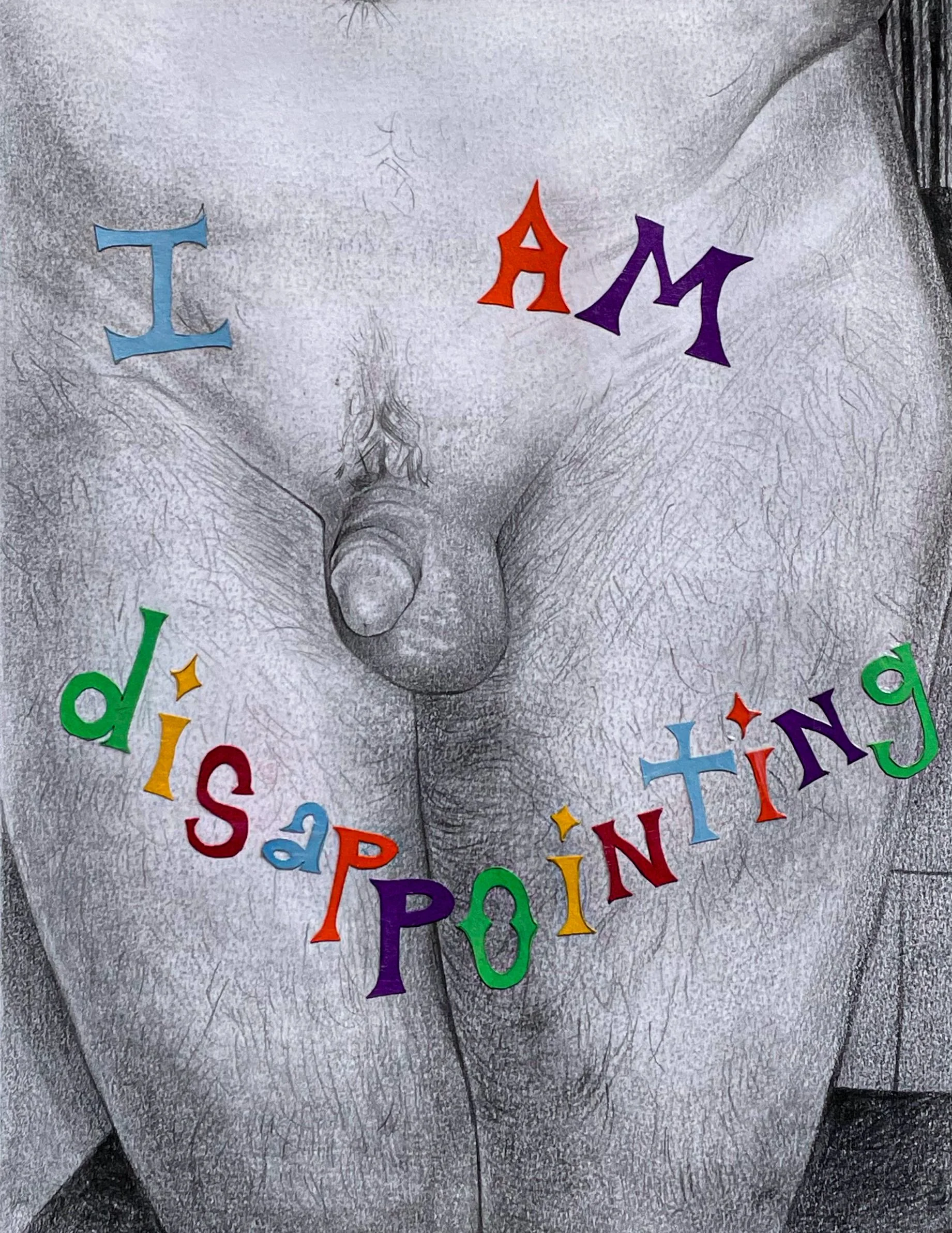  "Your Nakedness Shall Be Uncovered, And Your Disgrace Shall Be Seen," 2024, Mixed Media on Paper - 9" x 12"