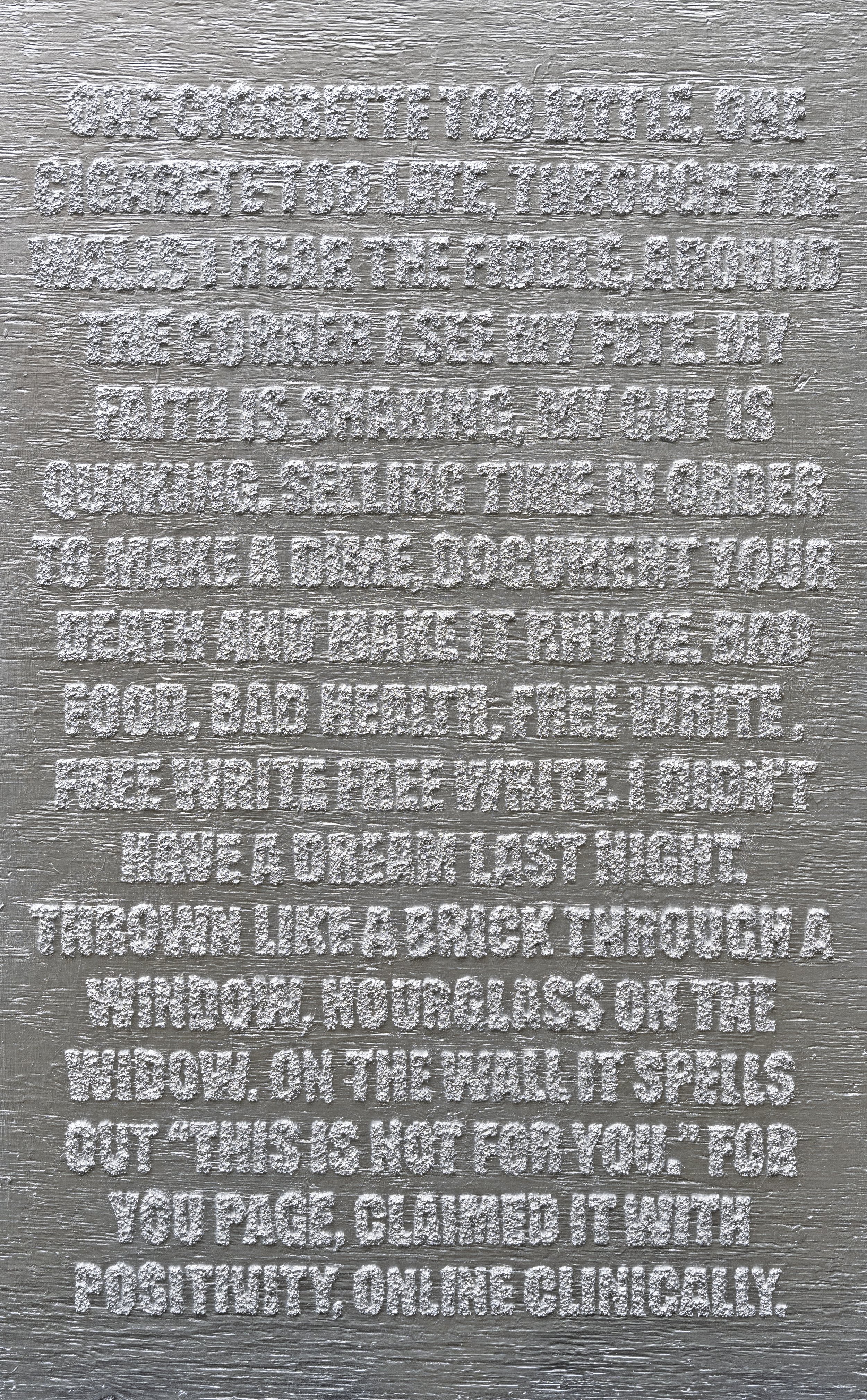 "Dying Habits," 2022, Mixed Media on Wood Panel - 23 7/8" x 38 1/2"