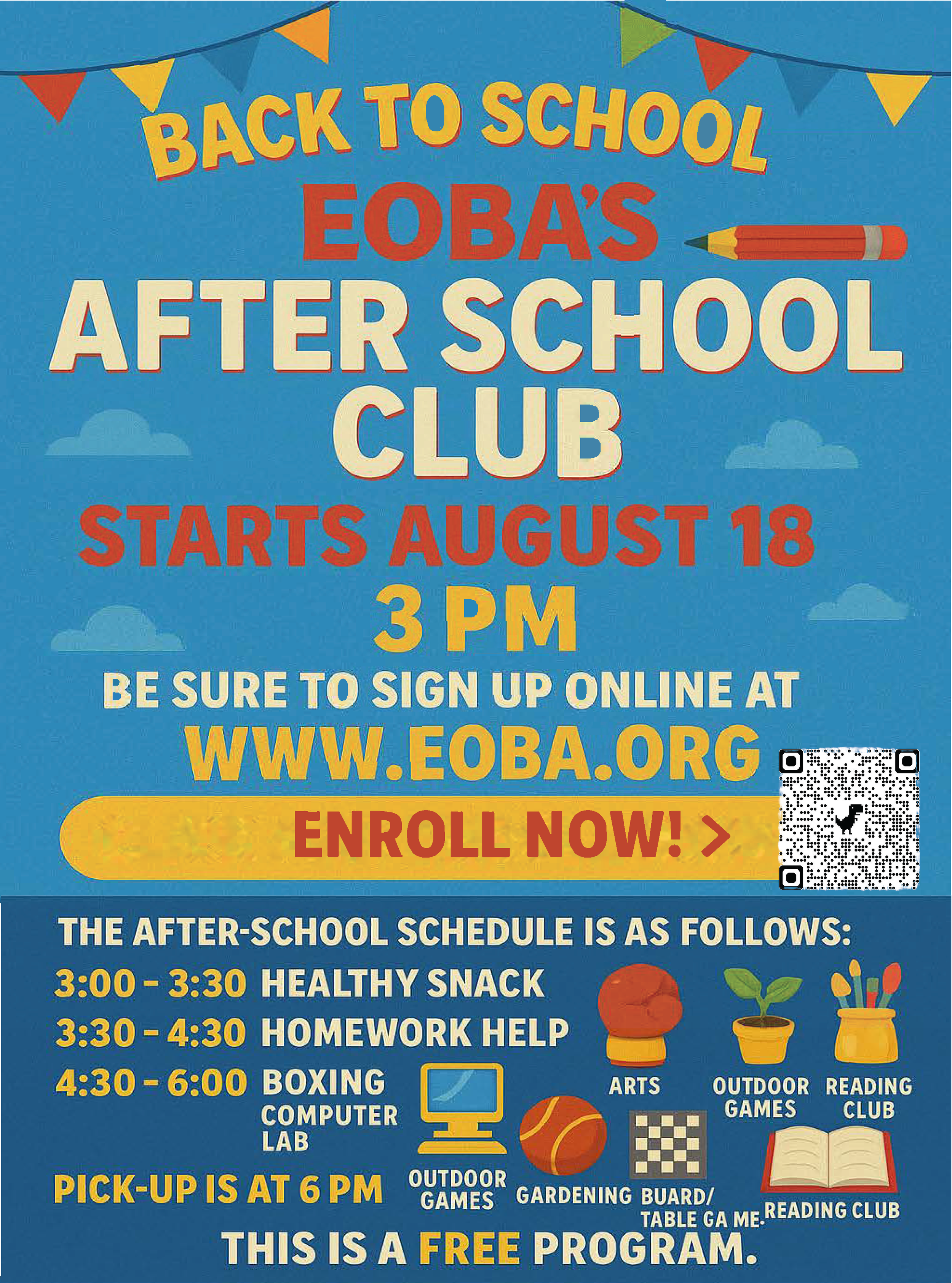 After School Program Starts August 18th!
