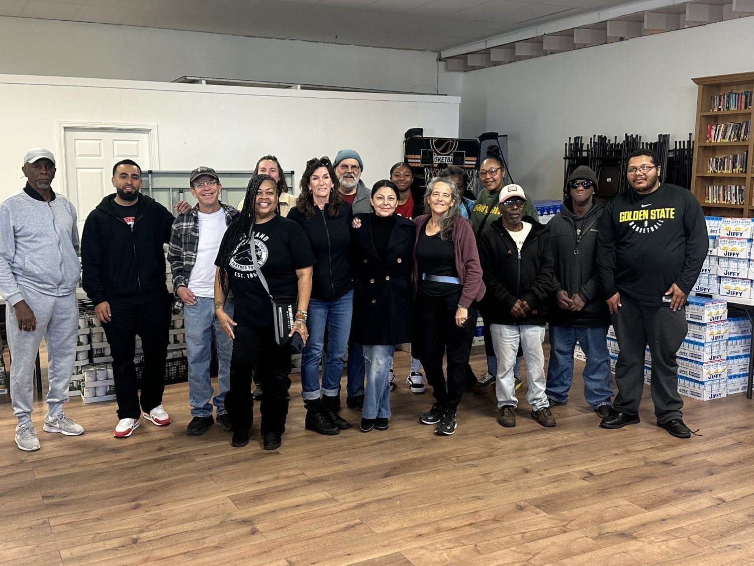 Holiday Meal Drive volunteers serving the community