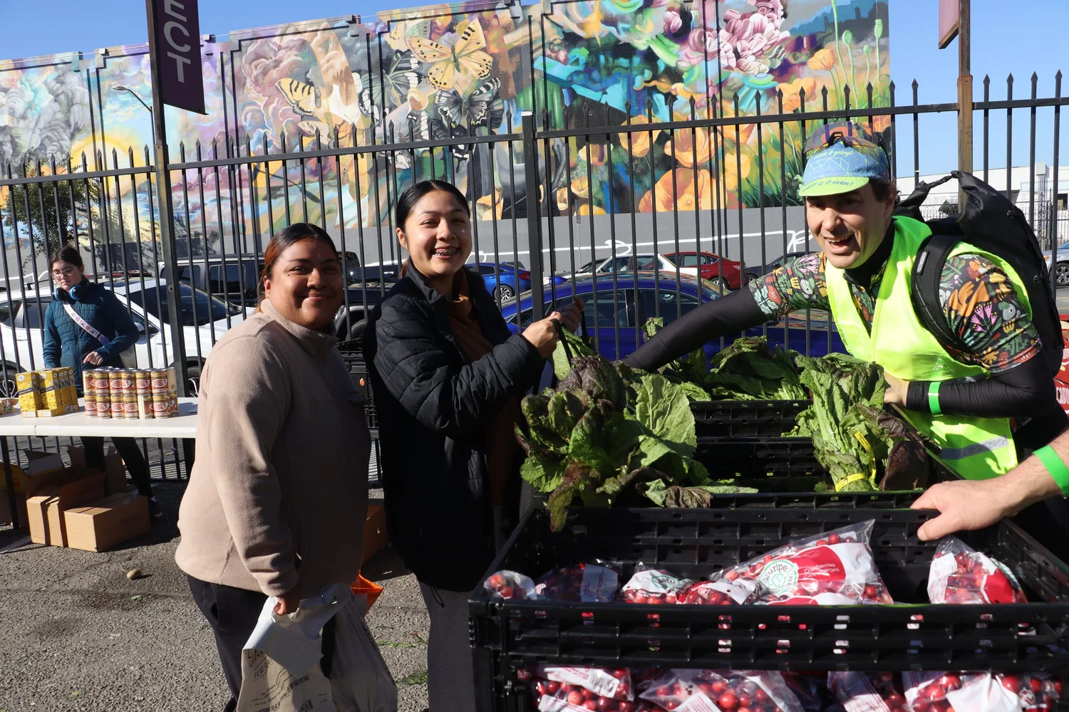 Community members at the Holiday Meal Drive