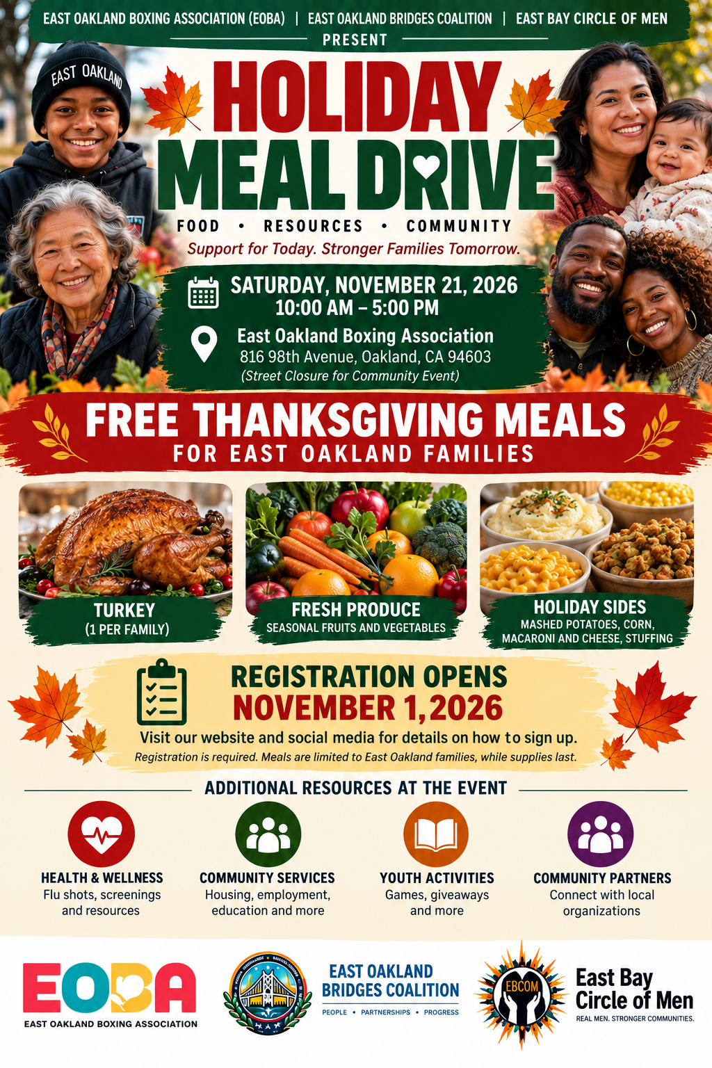 2026 Holiday Meal Drive flyer