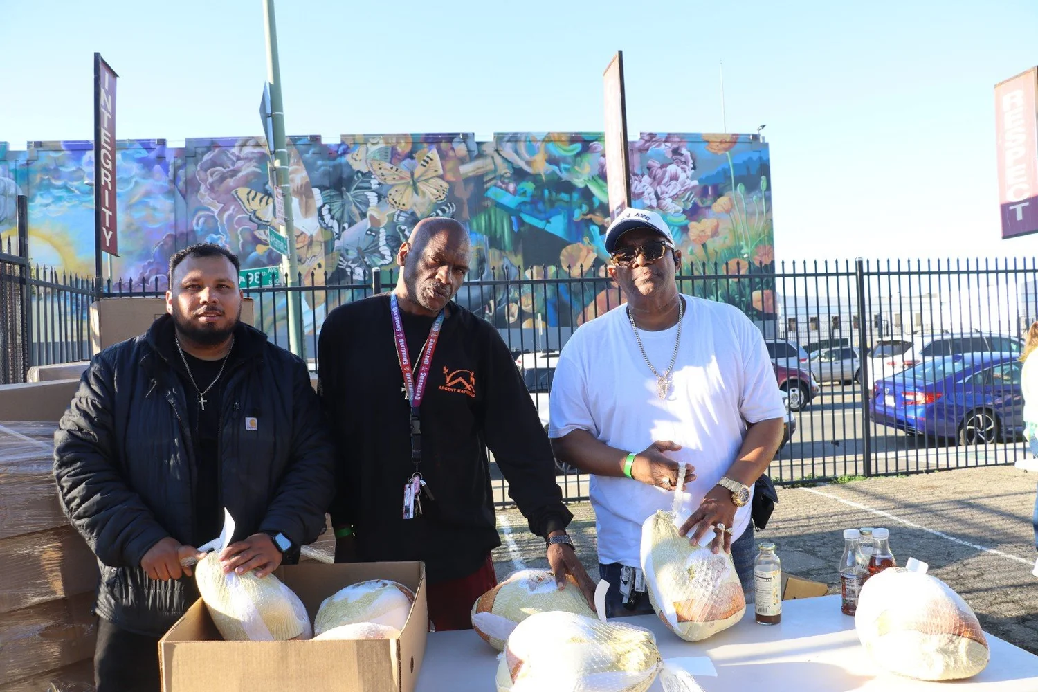 Community volunteers at the event