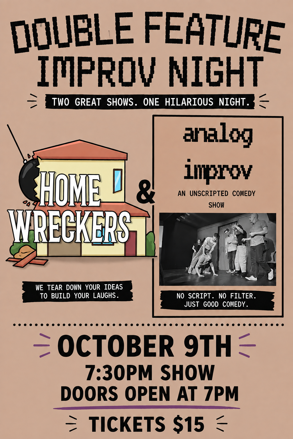 Double Feature: Analog Improv and Homewreckers