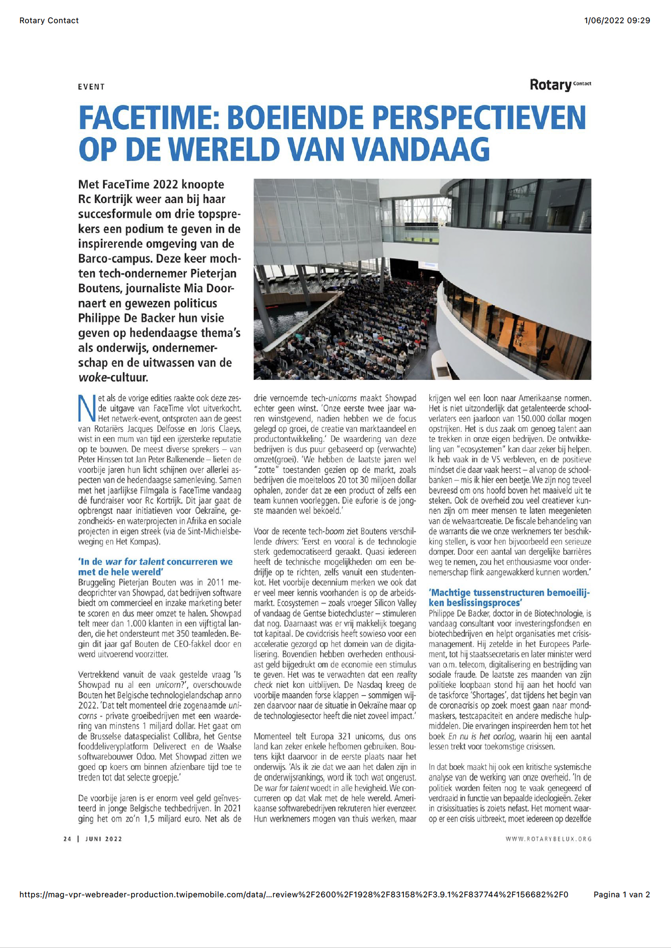 Rotary Contact Facetime 2022