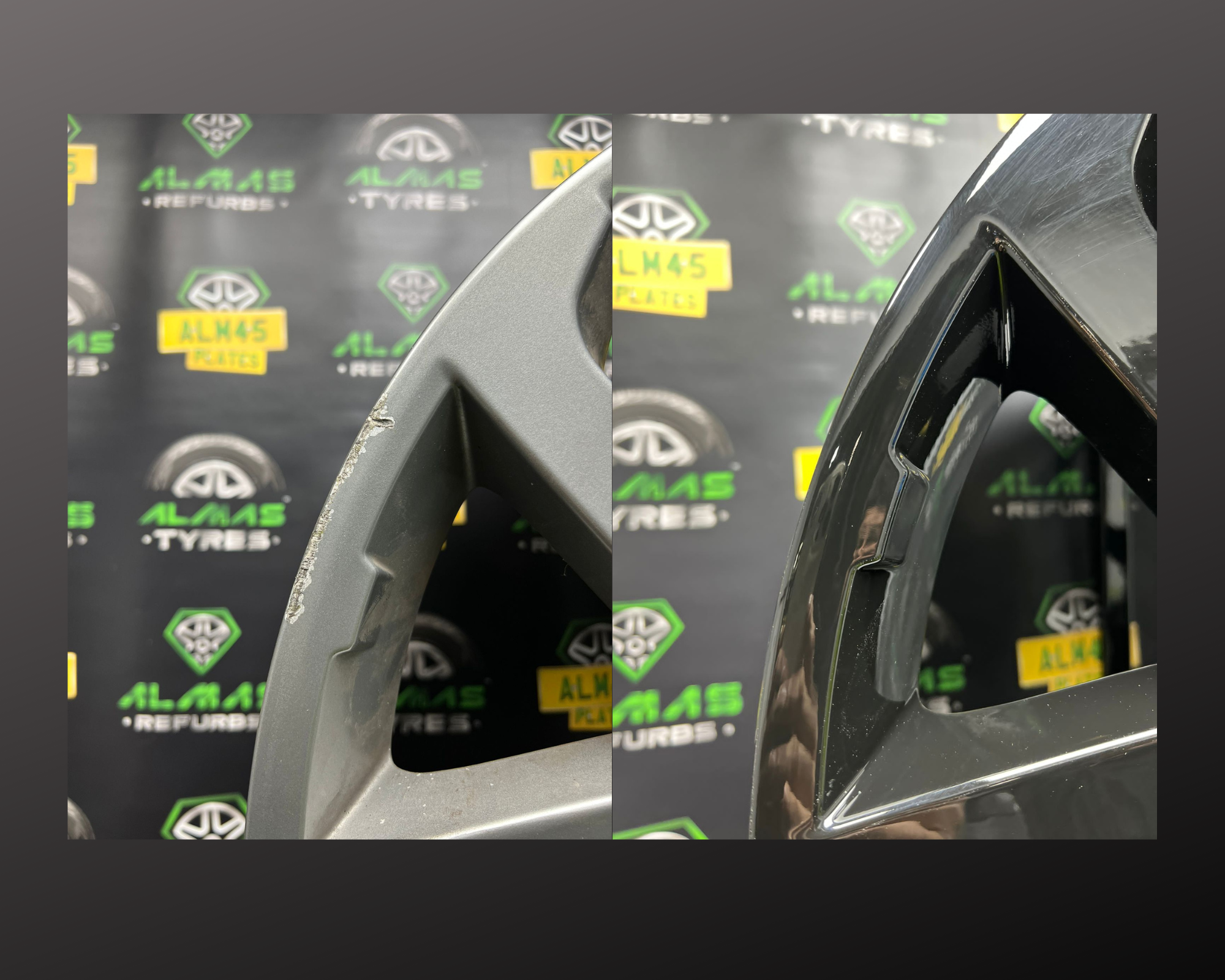 Curbed and Badley Damaged Alloys Bought Back from the Brink with their new Glossy alloys