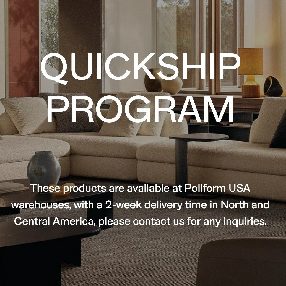 When timelines are compressed but standards remain uncompromised, @poliform_official&rsquo;s QuickShip program offers a refined solution. This curated selection features signature designs available within an expedited window, preserving the brand&rsq