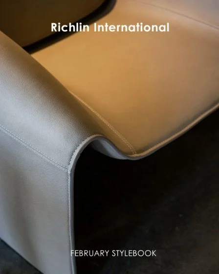 February Stylebook Feature | A setting shaped by quiet sophistication, where curved form and tailored detail create a mood of effortless refinement. The Le Club armchair by @poliform_official introduces a soft architectural presence, offering a place