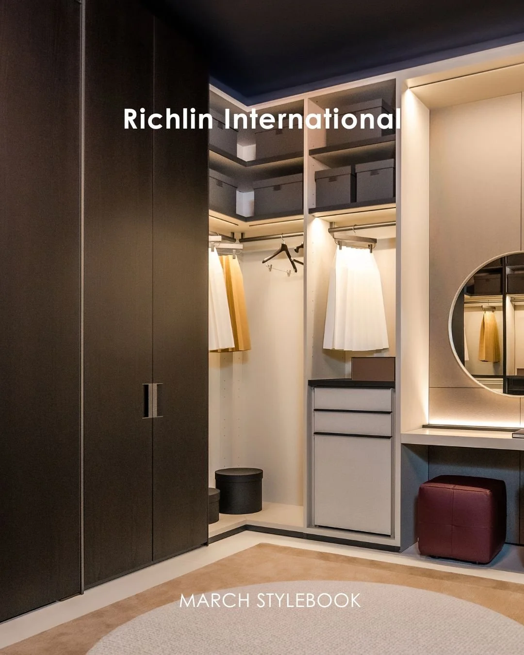 March Stylebook Feature | A wardrobe crafted with invisible architecture. @poliform's Senzafine system creates walk-in environments where organization infrastructure disappears behind refined materiality&mdash;glass, wood, metal composed into seamles