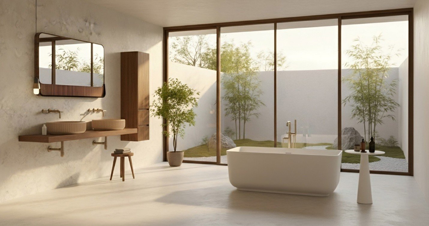 Precision and materiality converge in the private sanctuary. @Lacava's approach to bathroom design honors the ritual of daily cleansing through forms that balance sculptural presence with functional clarity. From wall-mounted vanities that create the