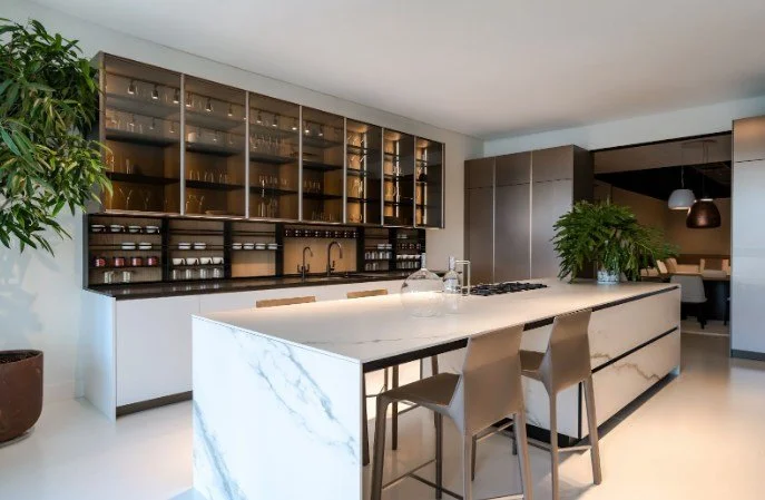 Italian kitchen systems meet Southwest Florida living. At Richlin International, we represent @poliform_official's Italian contemporary design. Our Naples showroom allows you to experience material samples, explore finish combinations, and understand