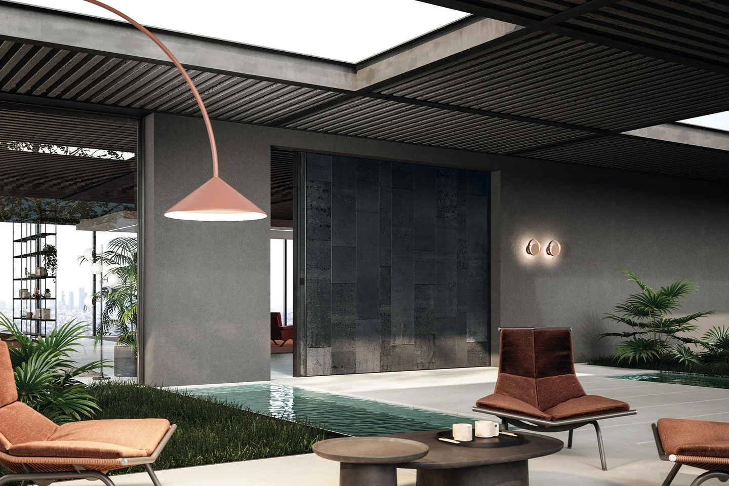 The entrance door that slides. Oikos Vela revolutionizes home entry through a sliding mechanism, eliminating traditional locks and keys in favor of electronic access via PIN code, card reader, fingerprint recognition, or smartphone control through th