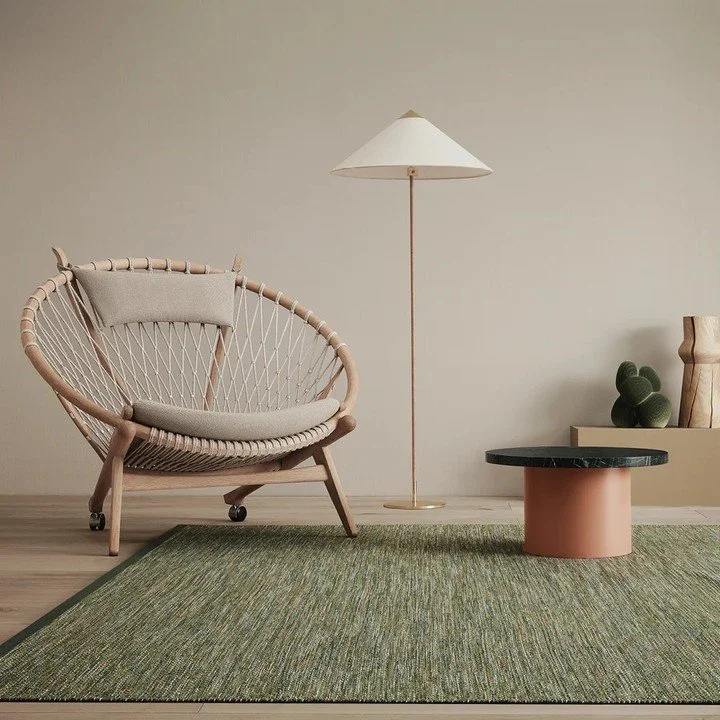 Woven landscapes for interior foundations. The Greta rug by @kasthall, designed by Gunilla Lagerhem Ullberg, translates the shifting hues of natural environments into tactile floor coverings. From Autumn Bay's warm terracottas to Mountain Lake's cool