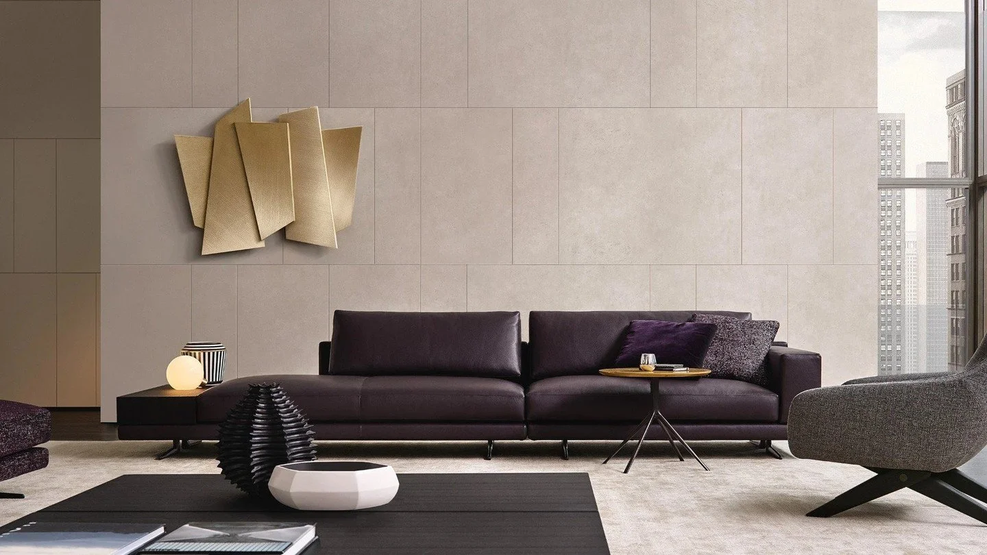 Contemporary seating through compositional discipline. The Mondrian sofa by @poliform_official applies geometric precision to modular seating, creating living room compositions balancing structured form against upholstered comfort. Named for the Dutc